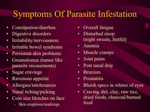 malaria parasite infection symptoms
